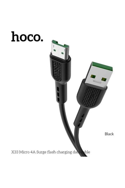 Hoco Κανονικό καλώδιο USB 3.0 σε micro USB μαύρο 1μ (X33)