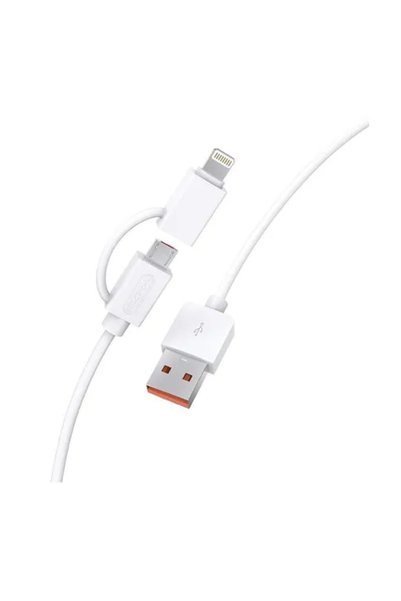 OEM Καλώδιο USB 2 σε 1 - microUSB / Lightning 1,2m Ezra DC15