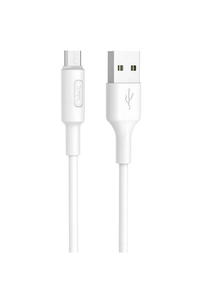 Hoco X25 Soarer Κανονικό Καλώδιο USB 2.0 σε micro USB λευκό 1μ