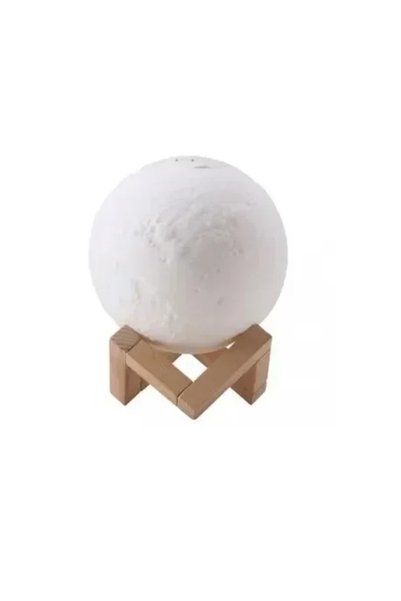OEM Ανάγλυφο φωτιστικό αφής υγραντήρας 3D Moon Lamp LED σε λευκό χρώμα
