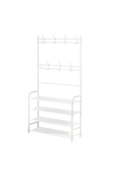 OEM Έπιπλο εισόδου με κρεμάστρα και 4 ράφια 65x26x153εκ. σε λευκό χρώμα