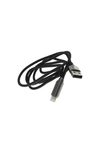 Remax RC-123I Πλεκτό καλώδιο USB σε Lightning μαύρο 1μ