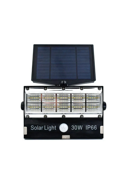 OEM Ηλιακό φωτιστικό 50LED SMD 30W με αισθητήρα κίνησης T8502SMD σε μαύρο χρώμα