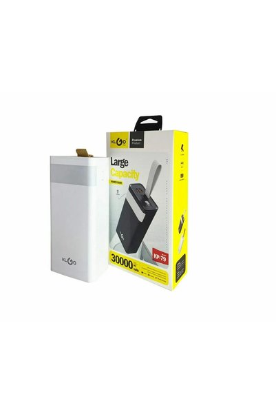 OEM KLGO Power Bank KP-79 30000mAh σε λευκό χρώμα