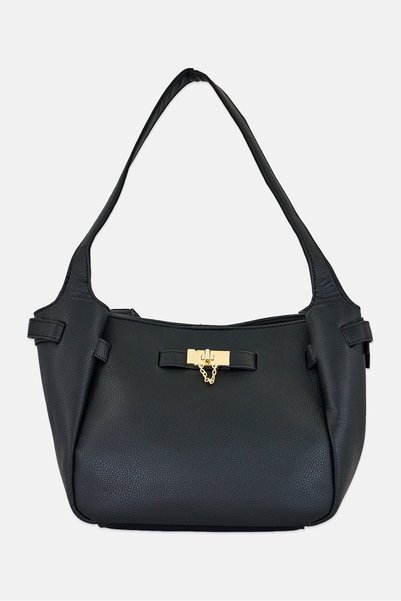 Adrienne Vittadini Women Brand Logo Shoulder Bag, Black