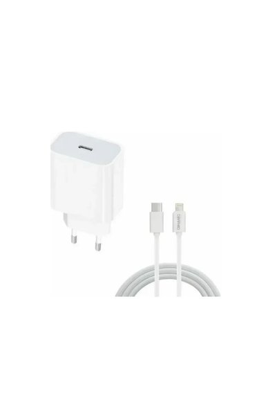 OEM Φορτιστής με θύρα USB-C και καλώδιο Lightning 20W Power Delivery λευκός (...