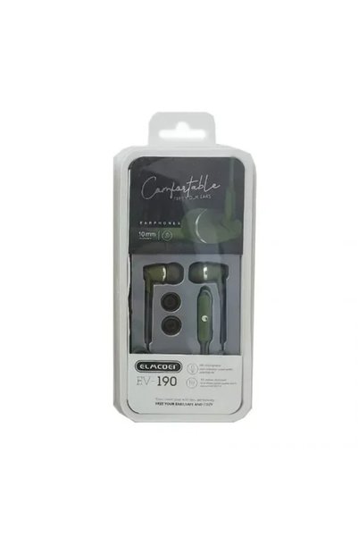 OEM Ακουστικά Elmcoei EV190 In-ear με σύνδεση 3.5mm Jack πράσινο Handsfree