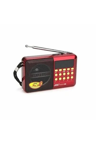 OEM Επαναφορτιζόμενο ραδιόφωνο με USB JOC H011UR σε κόκκινο χρώμα