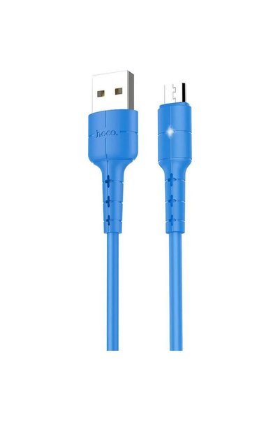 Hoco Κανονικό καλώδιο USB 2.0 σε micro USB μπλε 1,2μ (X30 Star)