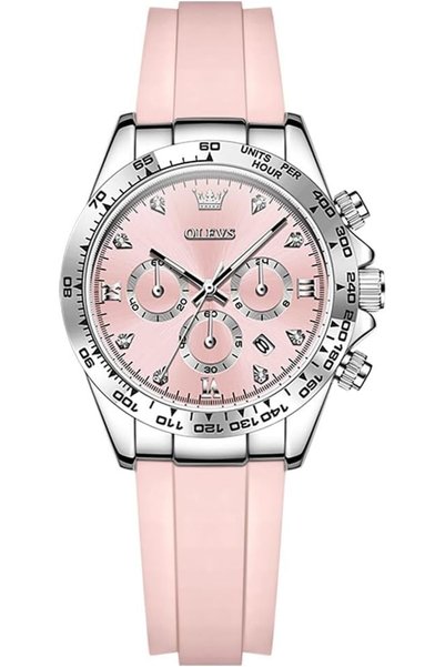 OLEVS Watch for Men Uk Stainless Steel Diamond Design Wristwatches for Men Wa...