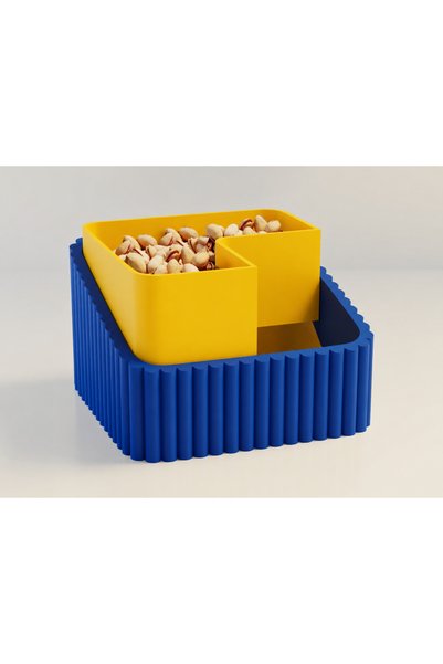 Bezos 3D Printing Peanut Bowl - Dual Chamber Shell Separator Presentation Bow...