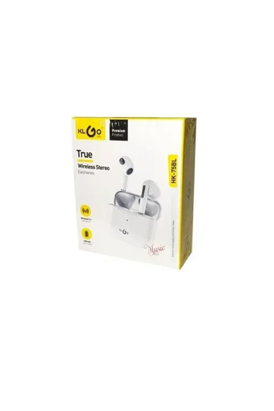 OEM Ασύρματα ακουστικά Bluetooth KLGO HK-75BL σε λευκό χρώμα