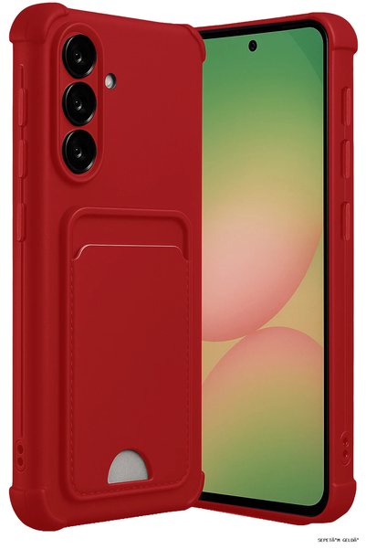 New Face SPT-GLD Newface Galaxy A17 5G سيليكون مع بطاقة كيلفن (190454) - أحمر