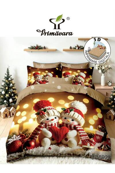 Primavara Finet 5D Christmas Themed Duvet Cover Set , 6 Pieces, Fitted Sheet ...