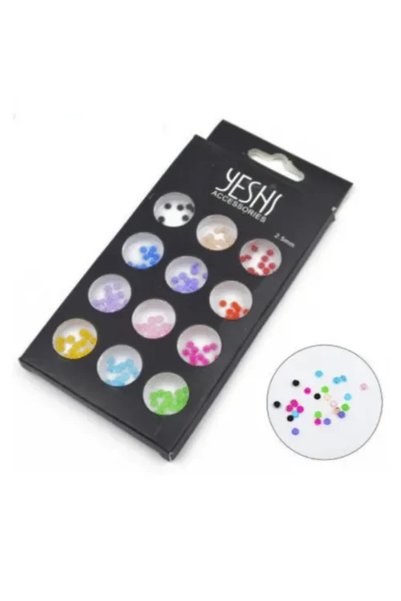 OEM Διακοσμητικά στρασάκια 12 χρωμάτων 2.5mm για Nail Art A5960