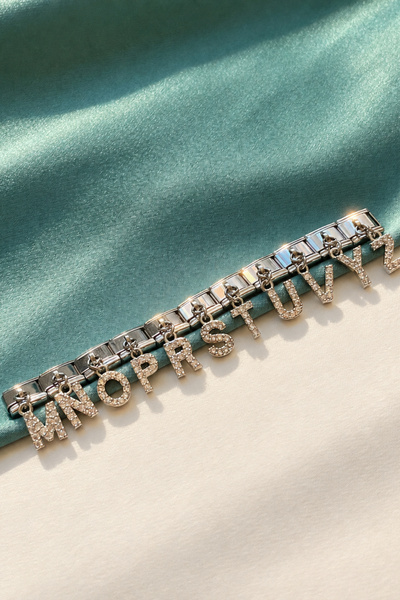 Berilya Aksesuar Italian Charm Bracelet Compatible Single Letter Charm