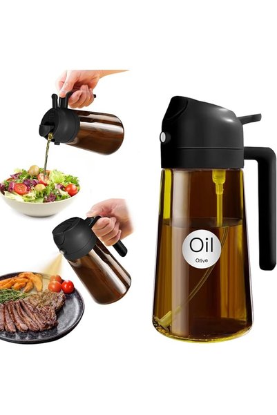 GENERAL YARRAMATE 470ml Light-Blocking Dark Oil Sprayer for Cooking, 2 in 1 O...