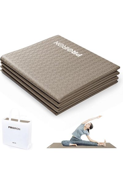 PROIRON Yoga Mat Folding Travel Exercise Mat Non Slip Double-Sided Profession...