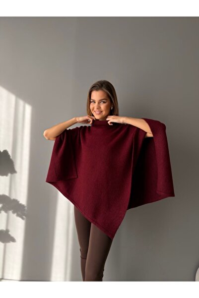 Cistern İstanbul Women's Turtleneck Poncho Sweater