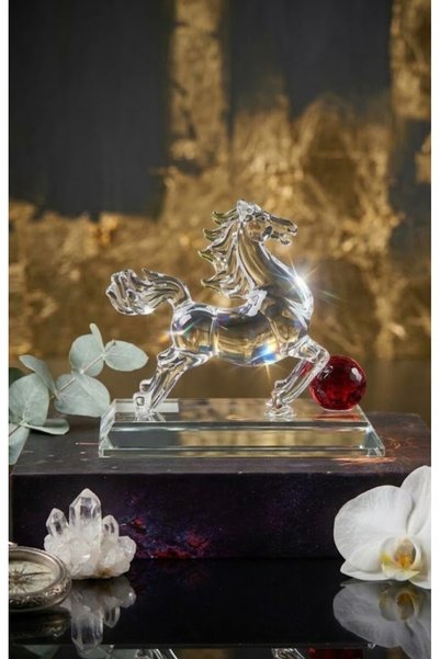 WAHJ ALMASAH Dequyoric Crystal Horse Ornament with Crystal
