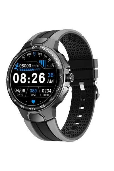OEM E15 Smartwatch Report IP68 Waterproof Heart Rate Monitor - μαύρο ανθρακί
