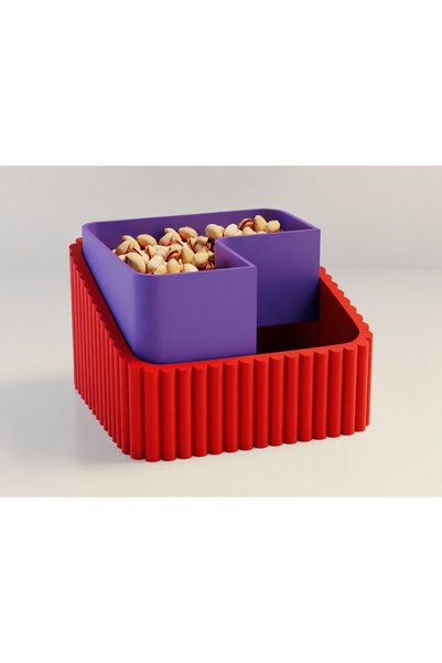 Bezos 3D Printing Peanut Bowl - Dual Chamber Shell Separator Presentation Bow...