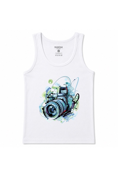 Rabona Fashion Capture the Moment – Colorful Abstract Camera Graphic Tank Top