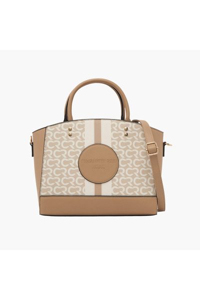 CHARLOTTE Reid Monogram Print Tote Bag with Detachable Strap