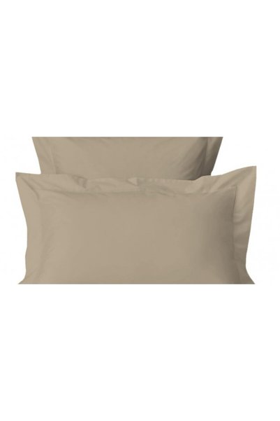 COM LIVING HOUSE Set of 2 pillowcases 50x70 cm ranforce cotton, Taupe