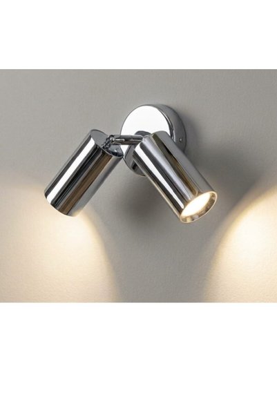 RİOLİGHT MODERN ODA,SALON,BANYO KROM 2Lİ HAREKETLİ BAŞLIK METAL DUVAR APLİK S...