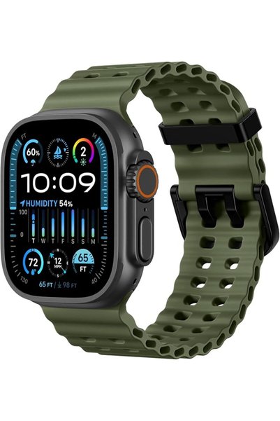 Upeak حزام Ocean Sport متوافق مع ساعة أبل ووتش ألترا 2 مقاس 49 ملم و46 ملم و4...