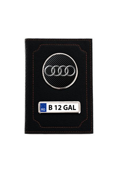 Galero Portofel auto acte Audi personalizata cu marca si numar