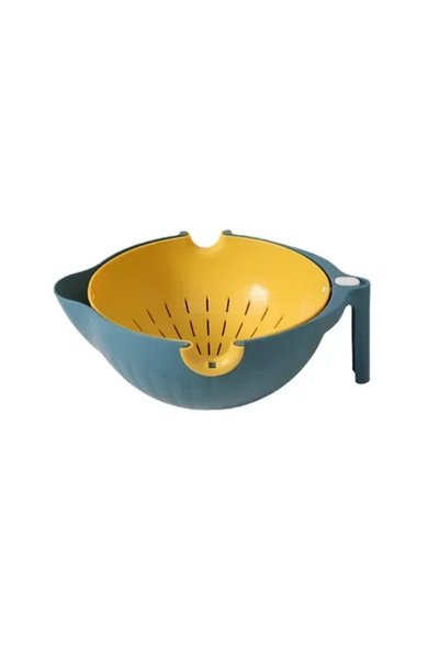 OEM Σουρωτήρι διπλό 22.5x30x12 εκ. 94960 μπλε σε κίτρινο χρώμα