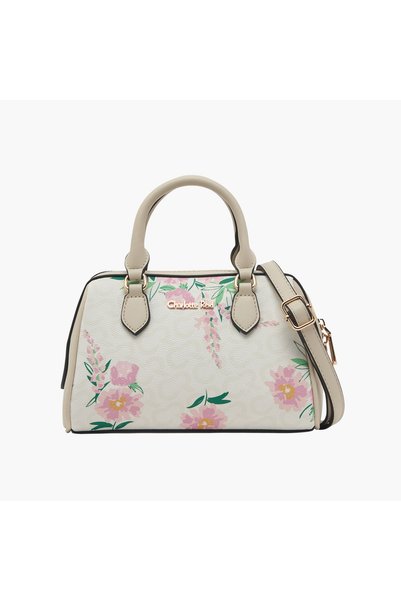 CHARLOTTE Reid Floral Print Tote Bag with Detachable Strap