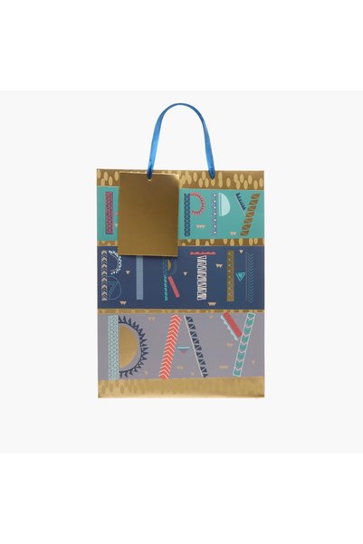 Findz Happy Birthday Print Paper Gift Bag - Large