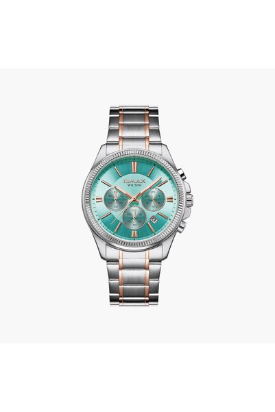 Omax Men's Blue Round 42 MM Analog Watch | 00CFM101N027