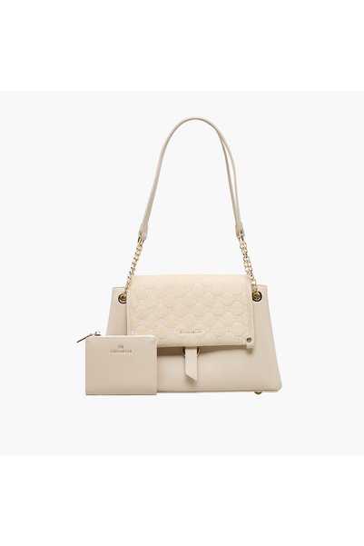 Chrisbella Textured Crossbody Bag with Wallet