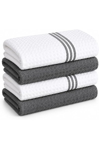 Bliss Casa Kitchen Towel Set Pack of 6 (38 x 64 cm) - Cotton Dish Towels, Dur...