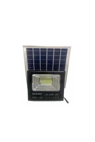 OEM Ηλιακός Προβολέας IP67 100W με Τηλεχειριστήριο και Χρονοδιακόπτη Rixme