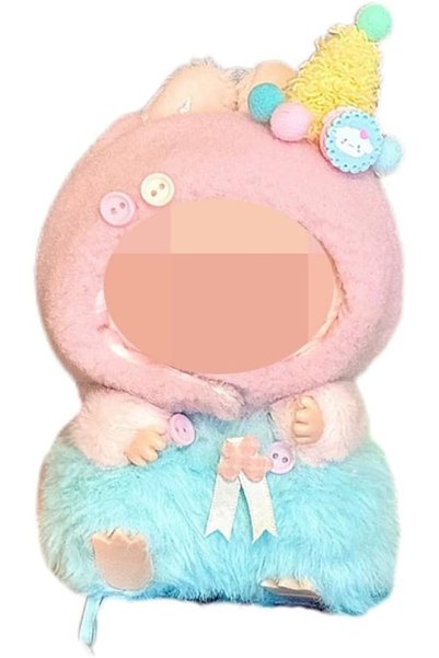 AZONEE Doll Clothes for Labubu, Plush Silicone Replacement Outfit Set for 1st...