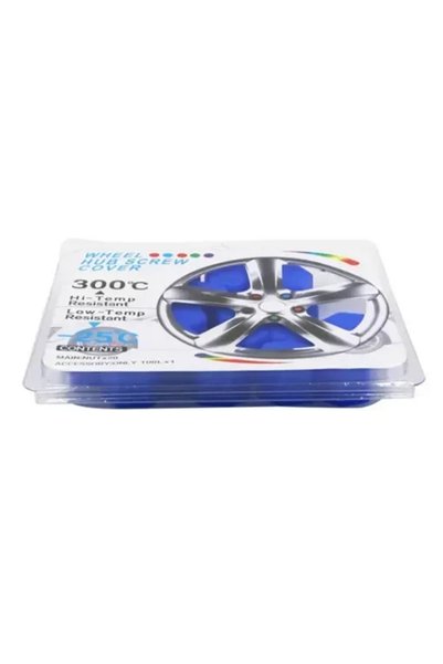 OEM Διακοσμητικά καπάκια μπουλονιών ζαντών 19mm 20 τεμάχια σε μπλε χρώμα
