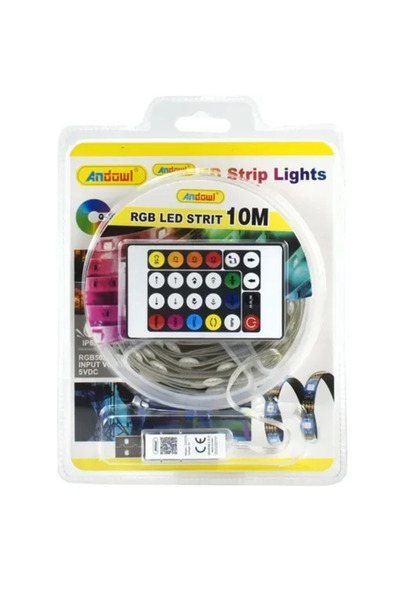 Andowl LED Ταινία RGB 10m με Τηλεχειριστήριο Q-DT75