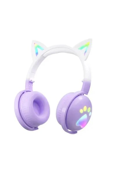OEM Ασύρματα ακουστικά Bluetooth KE28 Cute Cat Ears με αποσπώμενο μικρόφωνο σ...