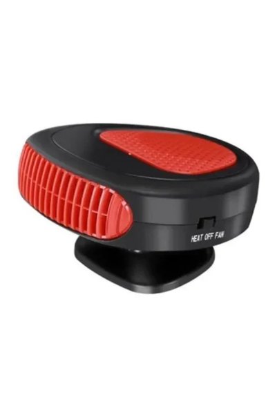OEM Φορητό αερόθερμο αυτοκινήτου 12V 150W μαύρο σε κόκκινο χρώμα