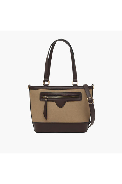 SASHA Textured Tote Bag with Detachable Strap