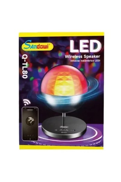 Andowl Ηχείο bluetooth με Περιστρεφόμενα Φώτα LED Ντίσκο Q-TL80