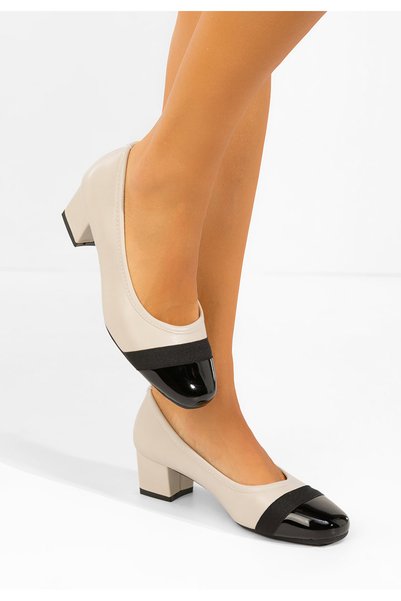 B T Shoes Beige Selea Heeled Shoes