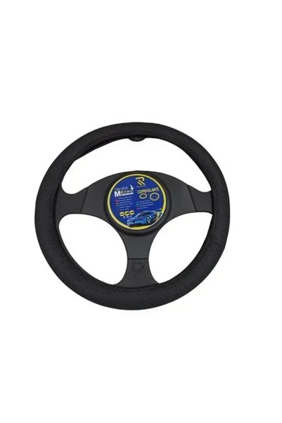 OEM Διάτρητο κάλυμμα τιμονιού αυτοκινήτου W15672-1 σε μαύρο χρώμα