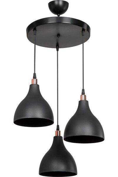 GloboStar® GloboStar Rade Vintage Κρεμαστό Φωτιστικό Καμπάνα Τριπλό 3 x E27 I...