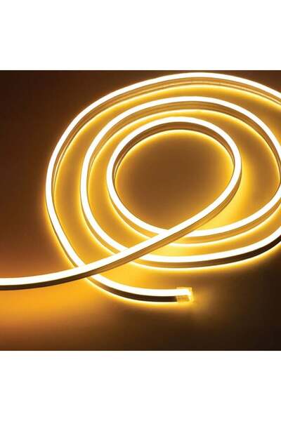 SHOPIENS Furtun Luminos Neon 120 LED Pe Metru Alb Cald Lumina Fixa Doua Fete ...